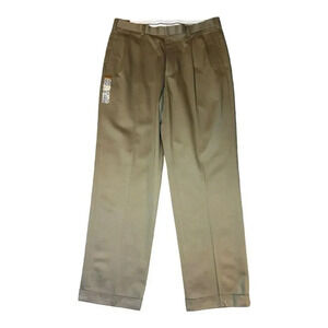 NEW Axist Men’s Size 36W 32L Pleated Front‎ Fawn Cotton Performance Khaki NWT